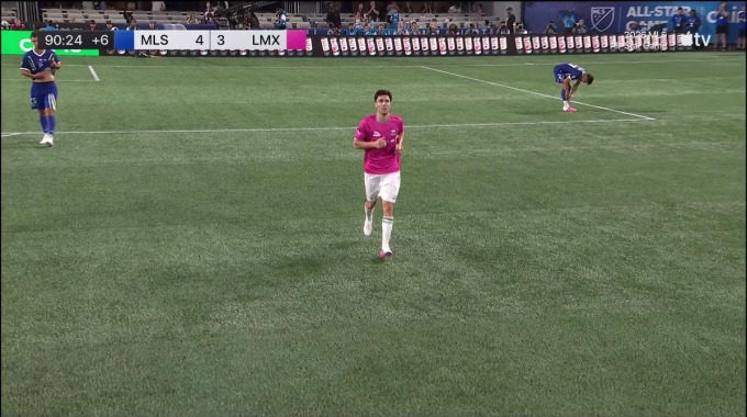 Gol Jose Paradela Para el equipo Liga MX All-Stars Contra MLS All-Stars en el minuto 90