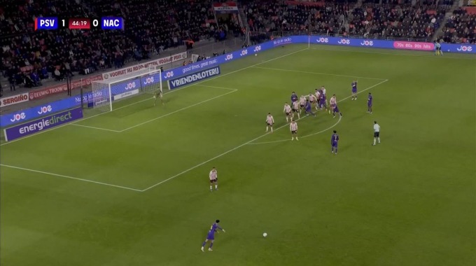 Goal Boy Kemper For Team NAC Breda Against PSV Eindhoven minute 45