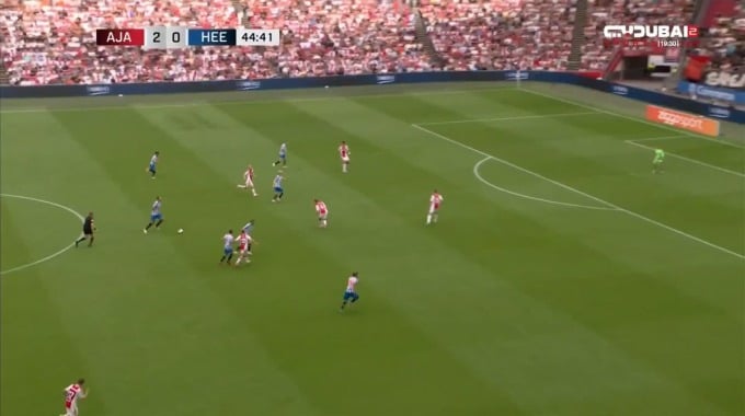 Gol Jacob Trenskow Para el equipo Heerenveen Contra Ajax en el minuto 45
