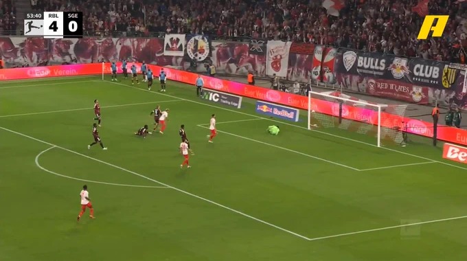 Goal Antonio Nusa For Team RB Leipzig Against Frankfurt minute 54