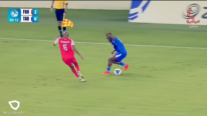 Goal Abdulrahman Al-Rashidi For Team Al-Tadamon Against Al-Fahaheel minute 60