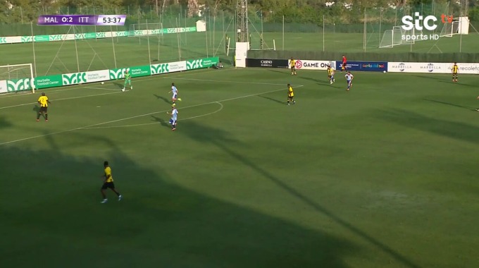 Gol Adrian Nino Para el equipo Malaga Contra Al Ittihad en el minuto 54