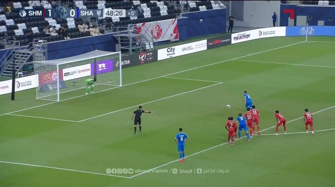 Penalty Francesco Antonucci For Team Al-Shahania Against Al-Shamal minute 45