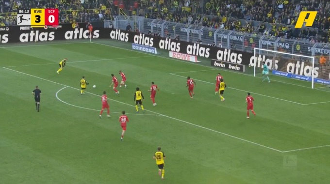 But Fábio Silva Pour l’équipe Dortmund Contre Freiburg à la minute 87