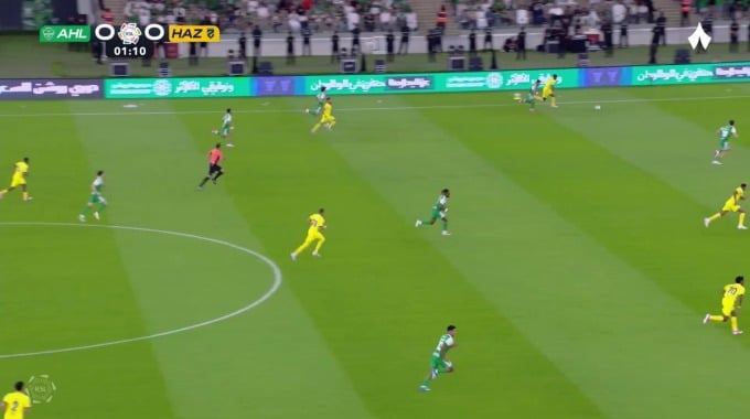 Goal Ahmed Al-Nakhli For Team Al Hazem Against Al-Ahli minute 2