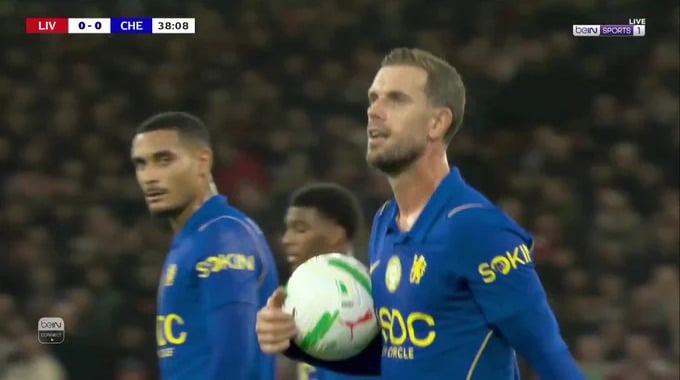 Penalti Morgan Rogers Para el equipo Chelsea Contra Liverpool en el minuto 40