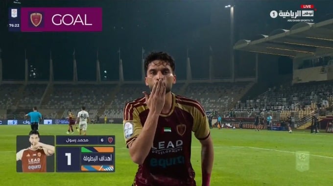 هدف محمد قرباني لفريق الوحدة بمواجهة عجمان بالدقيقة 78