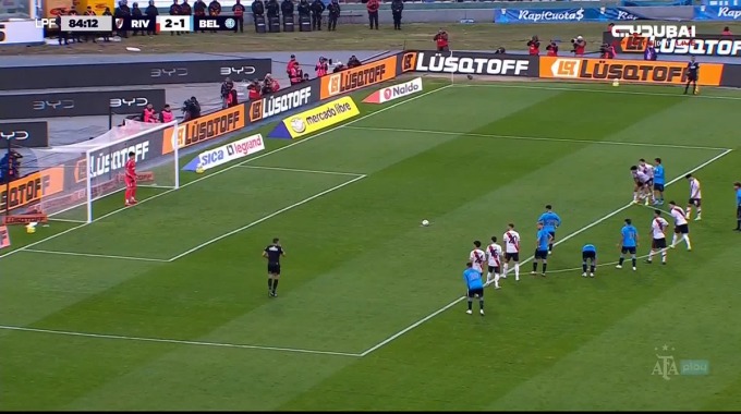 Penalty Nicolás Fernández For Team Belgrano Against River Plate minute 85