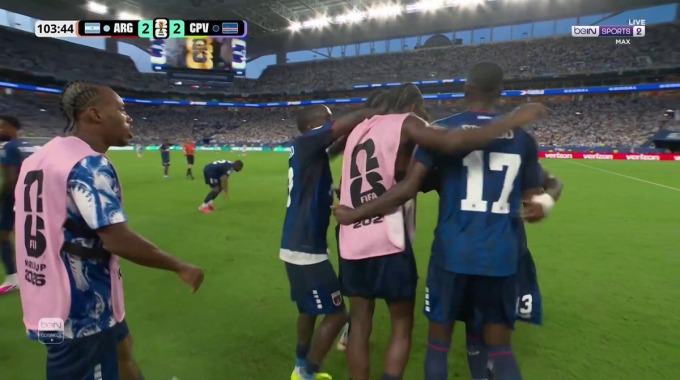 But Sidny Lopes Cabral Pour l’équipe le Cap-Vert Contre l'Argentine à la minute 103