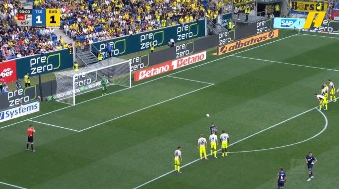 Penalty Andrej Kramaric For Team Hoffenheim Against Dortmund minute 90