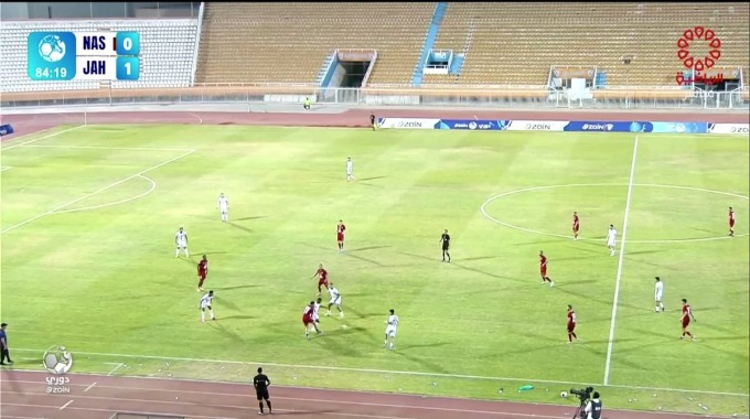 Goal Fawaz Al-Mubailish For Team Al-Nasr Against Al-Jahra minute 85