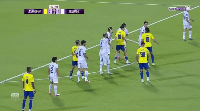 هدف فرجاني ساسي لفريق الغرافة بمواجهة استقلال طهران بالدقيقة 48