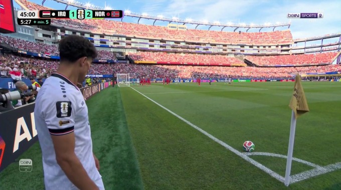Miss Goal Akam Hashem For Team Iraq Against Norway minute 45