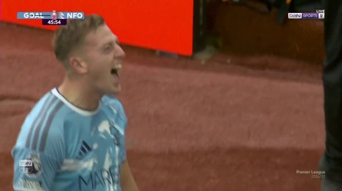 But Liam Delap Pour l’équipe Nottingham Contre Aston Villa à la minute 46