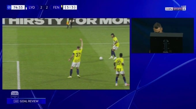 Cancel Goal Kaïl Boudache For Team Lyon Against Fenerbahçe minute 71