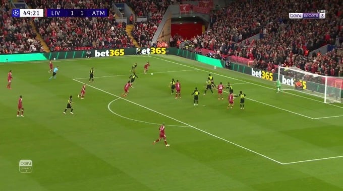 Gol Alexis Mac Allister Para el equipo Liverpool Contra Atlético en el minuto 50