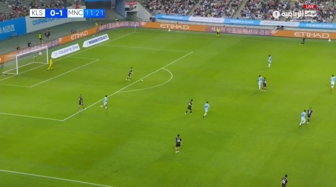 هدف داي وون كيم لفريق نجوم الدوري الكوري بمواجهة مان سيتي بالدقيقة 12