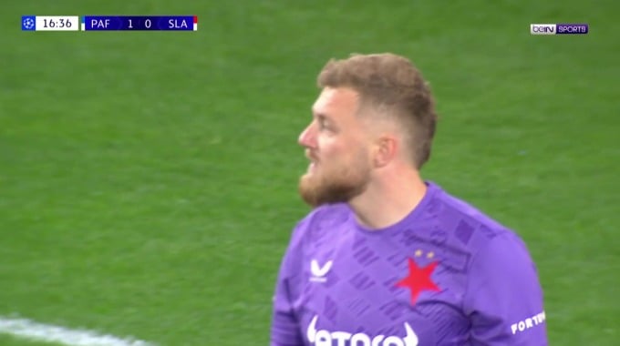 Goal Vlad Dragomir For Team Pafos FC Against Slavia Prague minute 17