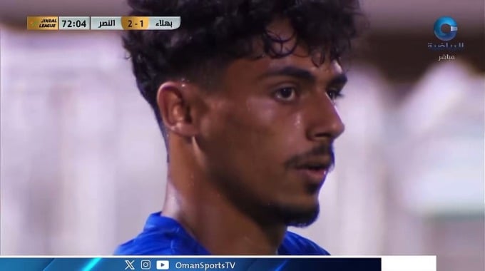 هدف حسين الشحري لفريق النصر بمواجهة بهلاء بالدقيقة 74