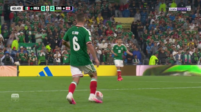 Goal Julián Quiñones For Team Mexico Against England minute 43