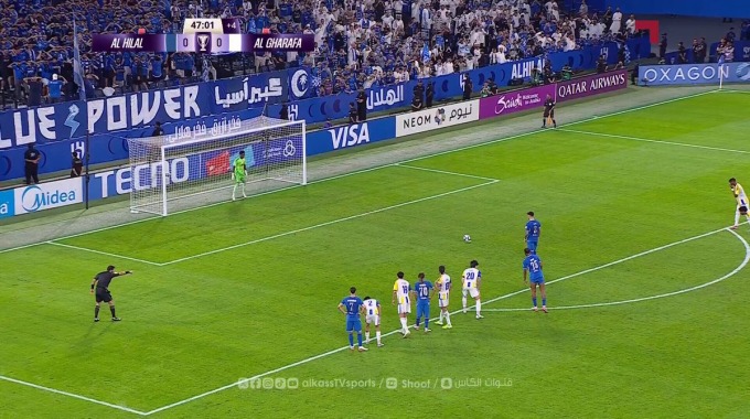 Penalty Rúben Neves For Team Al Hilal Against Al-Gharafa minute 45
