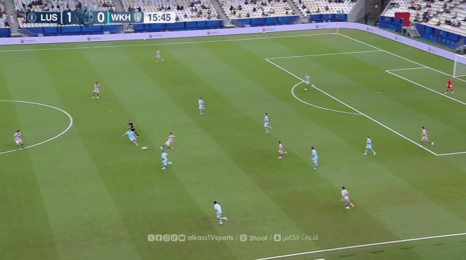 Penalty Rodrigo For Team Lusail SC Against Al-Wakrah minute 19