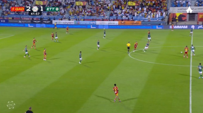 But annulé Bersant Celina Pour l’équipe Al-Ettifaq Contre Al-Qadsiah à la minute 43