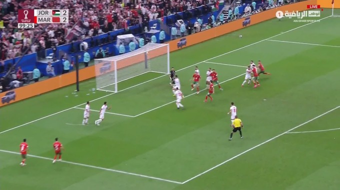 Goal Abderrazak Hamdallah For Team Morocco Against Jordan minute 100