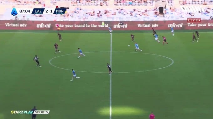 Goal Andrea Pinamonti For Team Lazio Against Monza minute 88