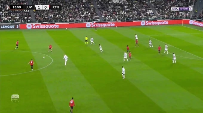 But Mousa Tamari Pour l’équipe Rennais Contre Juventus à la minute 15