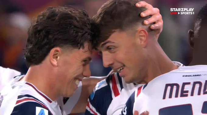 But Daniel Maldini Pour l’équipe Cagliari Contre Roma à la minute 81