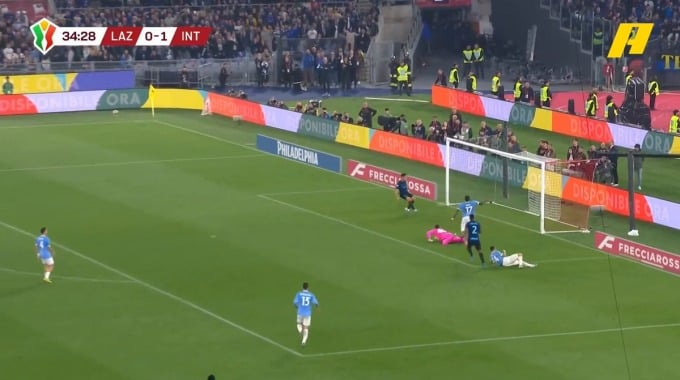 Goal Lautaro Martínez For Team Inter Against Lazio minute 35