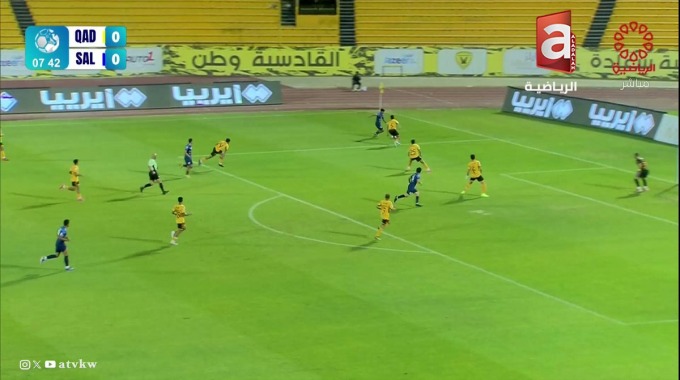 Goal Fawaz Ayedh For Team Al-Salmiya Against Qadsia SC minute 8