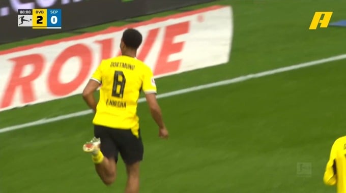 Gol Felix Nmecha Para el equipo Dortmund Contra Paderborn en el minuto 89