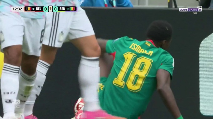 CrossBar Ismaïla Sarr For Team Senegal Against Belgium minute 13