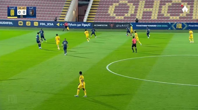 But Hisham Al-Dubais Pour l’équipe Al-Orobah Contre Al-Ula FC à la minute 37